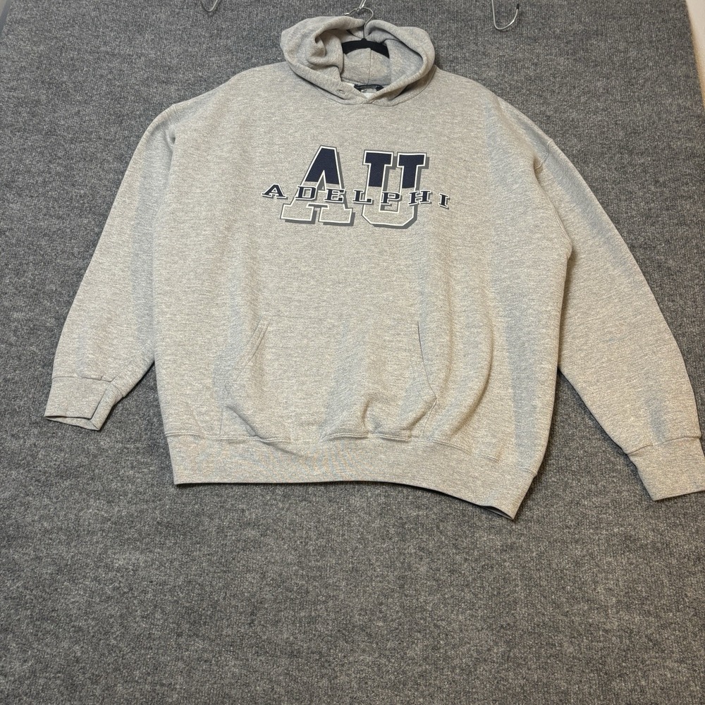 Adelphi Panthers Sweatshirt Mens XL Gray NCAA College Pullover Hoodie JanSport